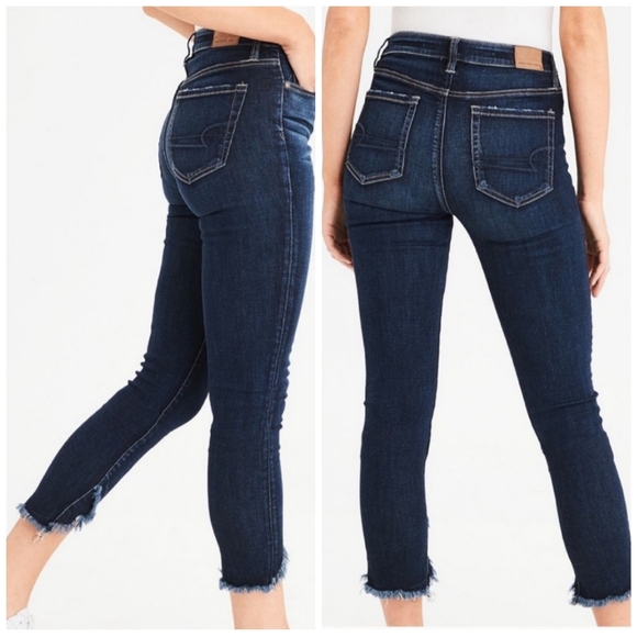 SOLD American Eagle Super High Waist Jegging Crop sz 4 - Picture 2 of 7